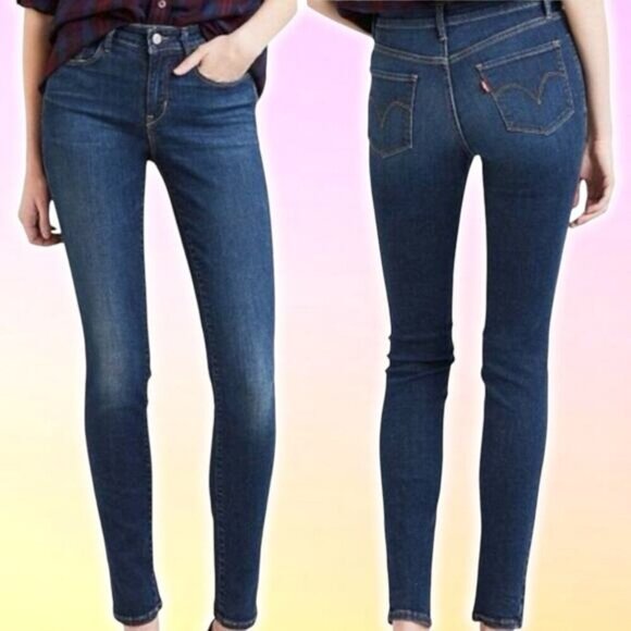 NWT LEVI'S Bold Curvy Skinny Jean Sz 26 x 32 Blue - Picture 1 of 9